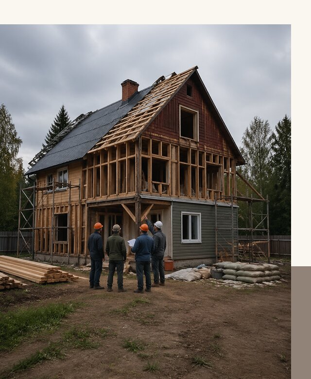 Реконструкция дачного дома в Карпинске под ключ с проектом